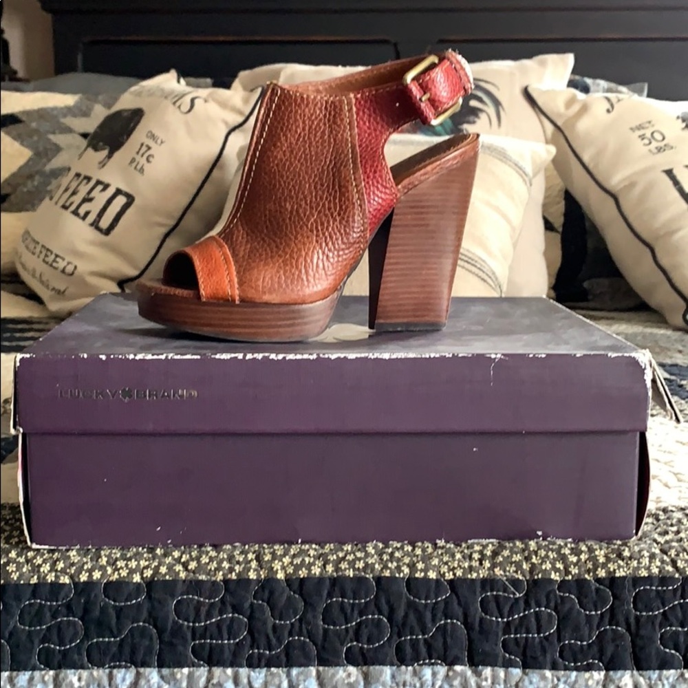 Lucky Brand Sling Back Open Toe heels - Picture 1 of 1